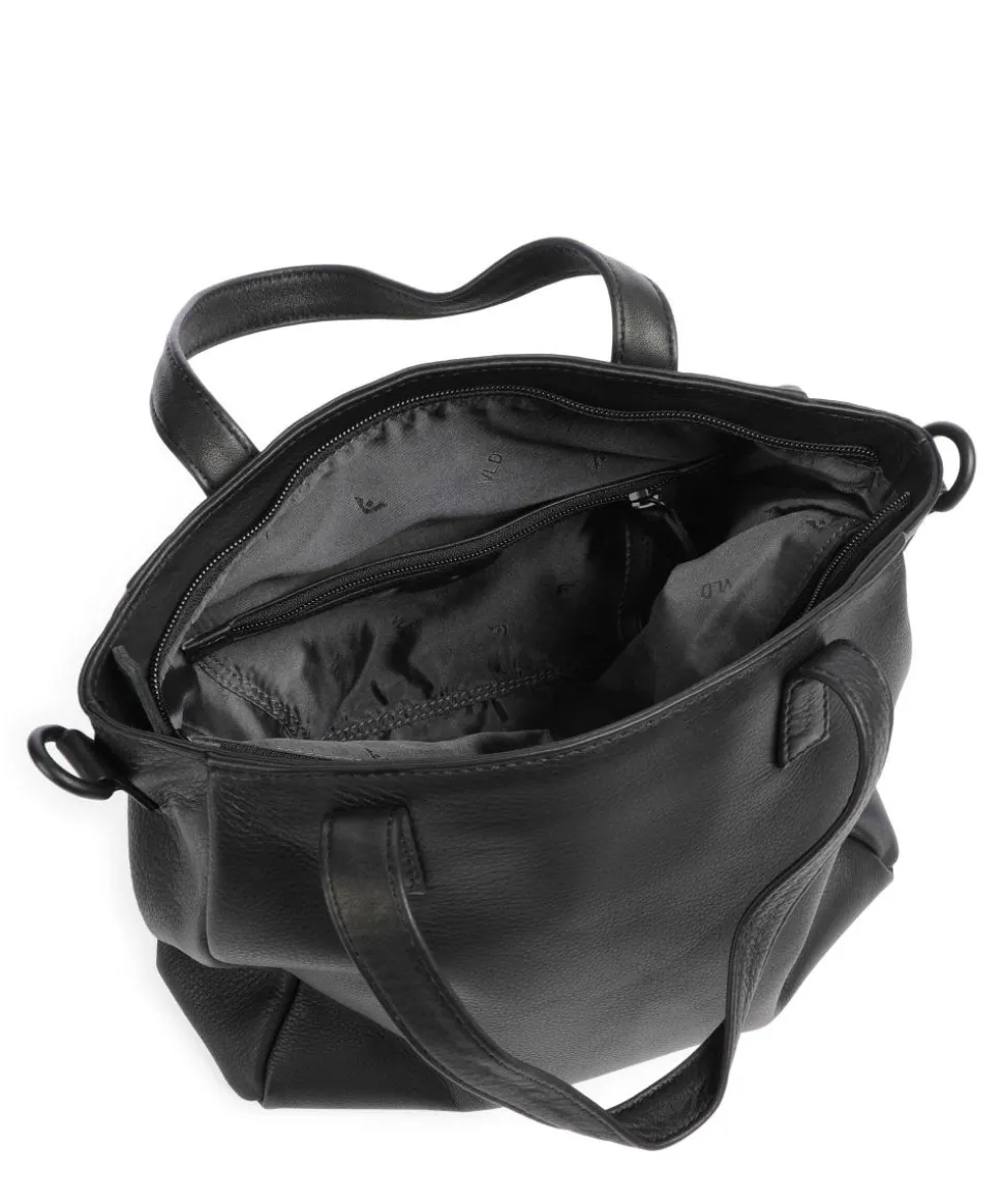 4Seasons Taya Handtasche fein genarbtes Leder schwarz