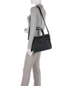 4Seasons Ziska Handtasche fein genarbtes Leder schwarz