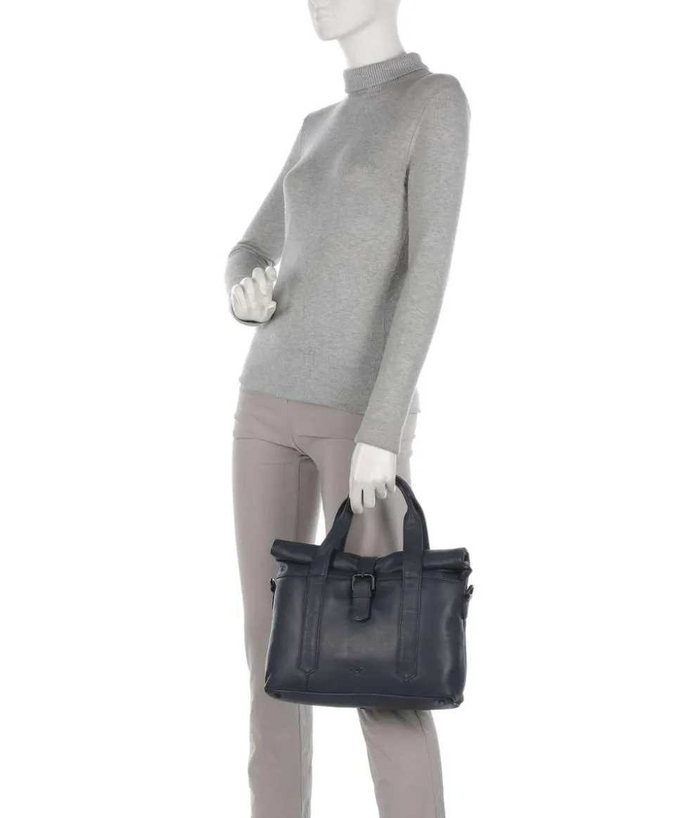 4Seasons Ziska Handtasche fein genarbtes Leder dunkelblau