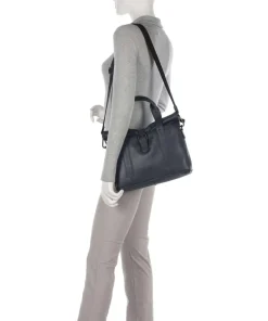 4Seasons Ziska Handtasche fein genarbtes Leder dunkelblau