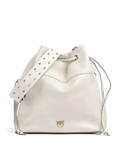 Secchiello Classic Bucket bag fein genarbtes Kalbsleder weiß