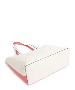 Selena Re Shopper Lederimitat beige/rot