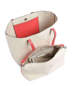 Selena Re Shopper Lederimitat beige/rot