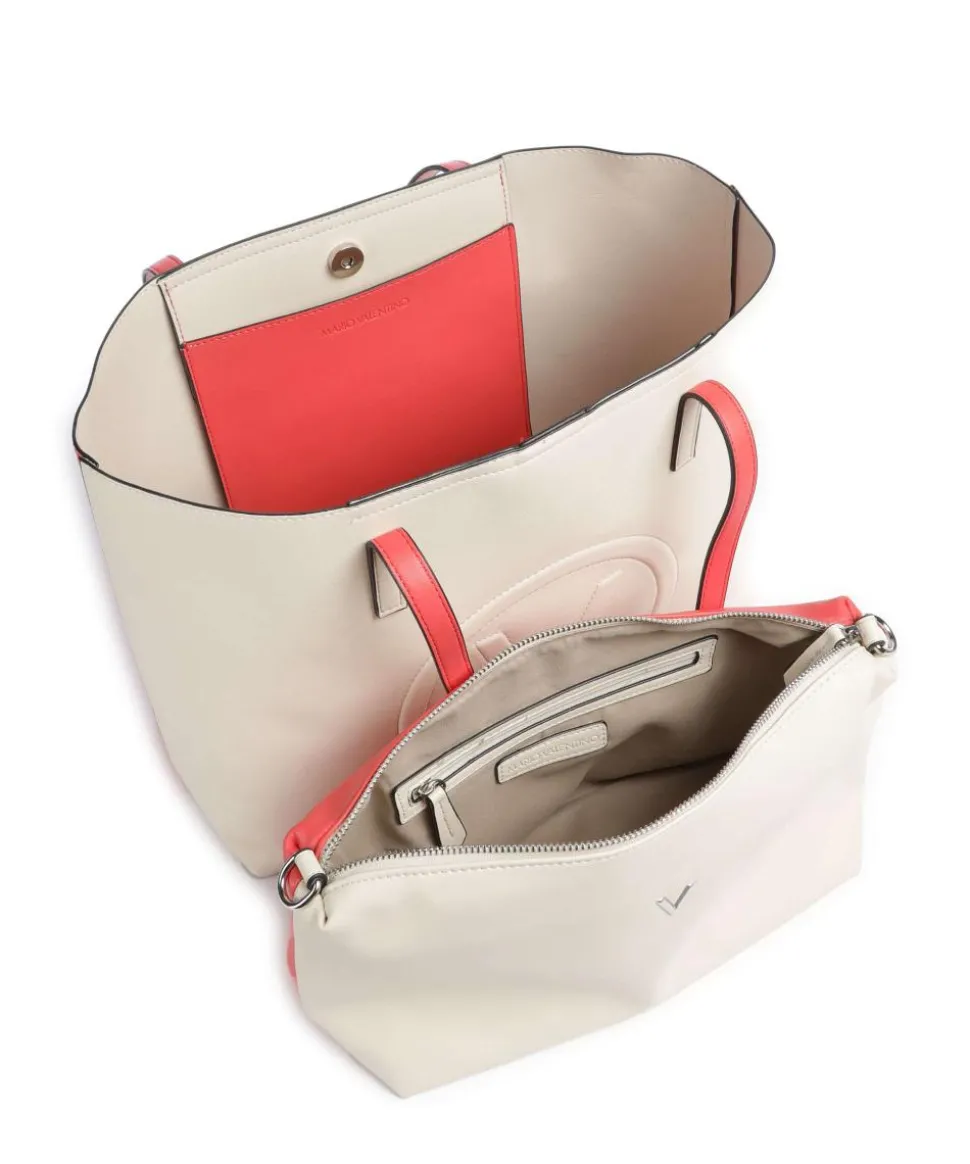 Selena Re Shopper Lederimitat beige/rot