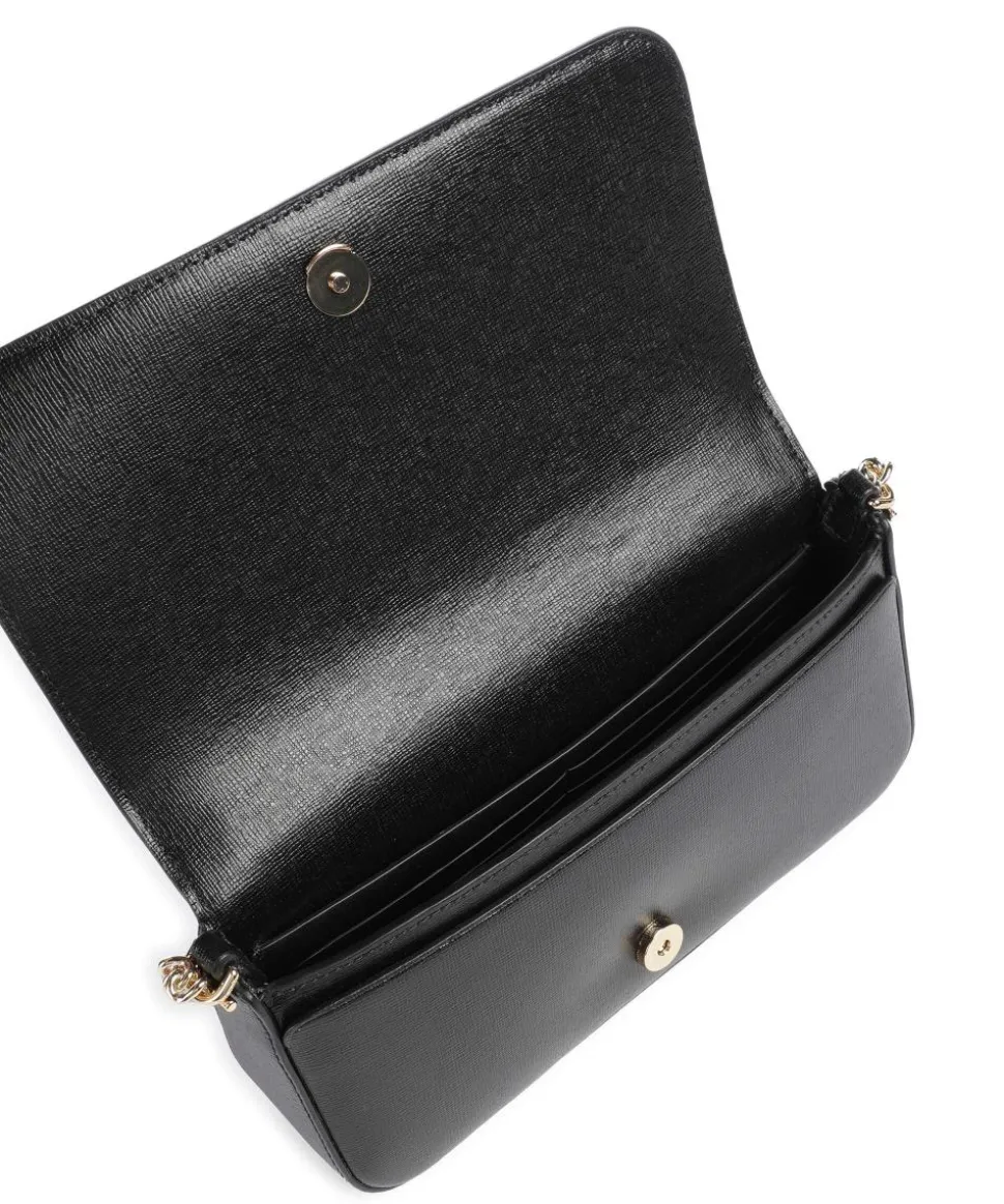 Serena Umhängetasche Saffiano-Rindsleder schwarz