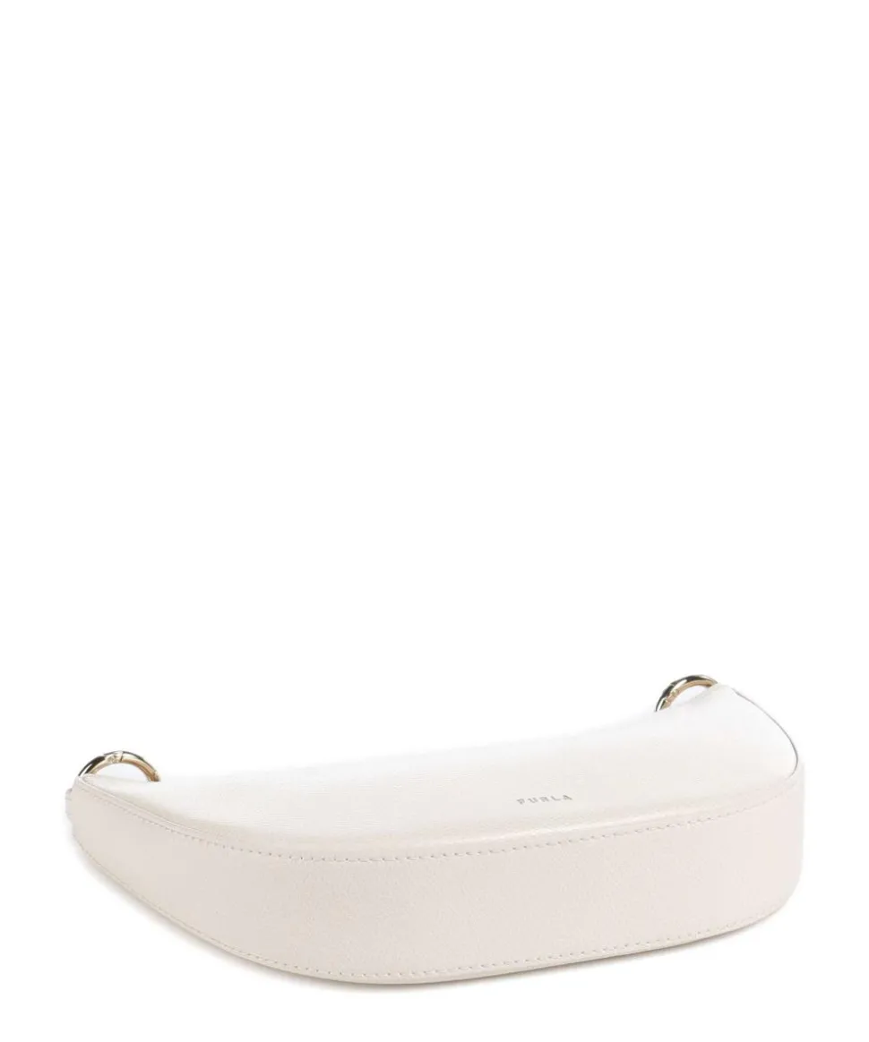 Sfera Mini Schultertasche genarbtes Leder creme