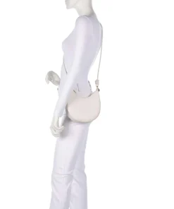 Sfera Mini Umhängetasche genarbtes Leder weiß