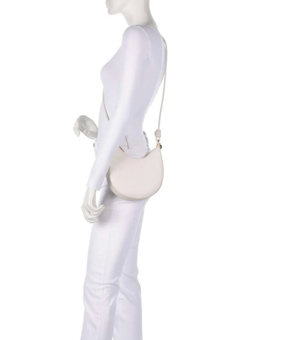 Sfera Mini Umhängetasche genarbtes Leder weiß