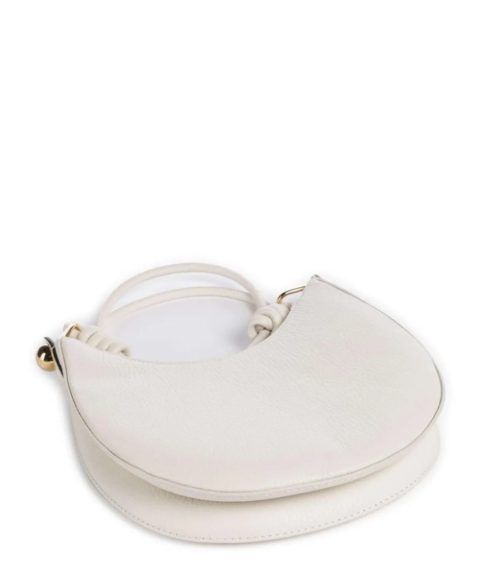 Sfera Mini Umhängetasche genarbtes Leder weiß