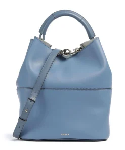 Sfera S Bucket bag fein genarbtes Leder jeans