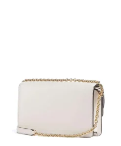 Sfera S Schultertasche fein genarbtes Leder, aufgerautes Leder creme