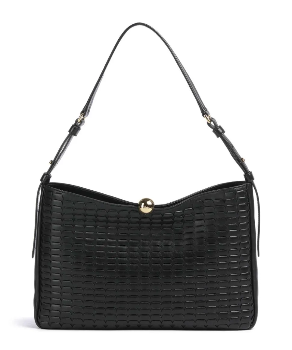 Sfera Soft L Beuteltasche fein genarbtes Leder schwarz