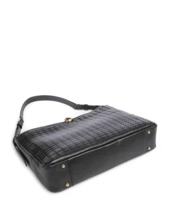 Sfera Soft L Beuteltasche fein genarbtes Leder schwarz