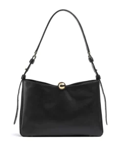 Sfera Soft M Beuteltasche fein genarbtes Leder schwarz