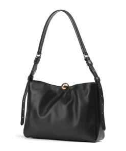 Sfera Soft M Beuteltasche fein genarbtes Leder schwarz
