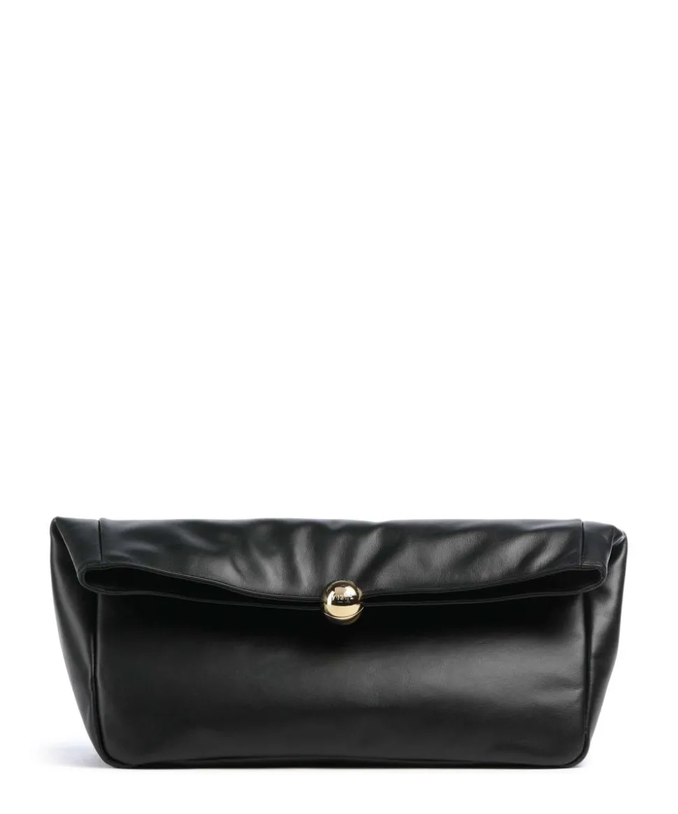 Sfera Soft M Clutch fein genarbtes Kalbsleder schwarz