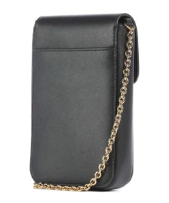 Sfera Vertical Crossbody Handytasche fein genarbtes Leder schwarz