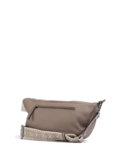 Sha Na Na Umhängetasche fein genarbtes Leder taupe