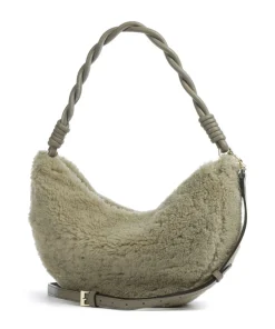 Shearling Moon Schultertasche Fell grün