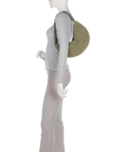 Shearling Moon Schultertasche Fell grün