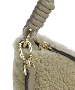 Shearling Moon Schultertasche Fell grün
