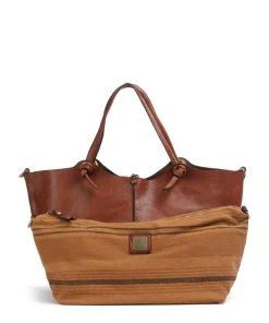 Shopper fein genarbtes Rindsleder cognac