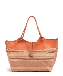 Shopper fein genarbtes Rindsleder orange