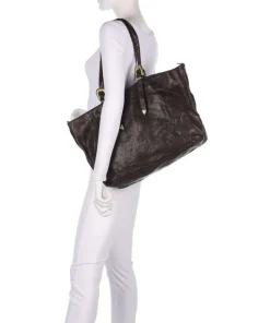 Shopper fein genarbtes Rindsleder dunkelbraun