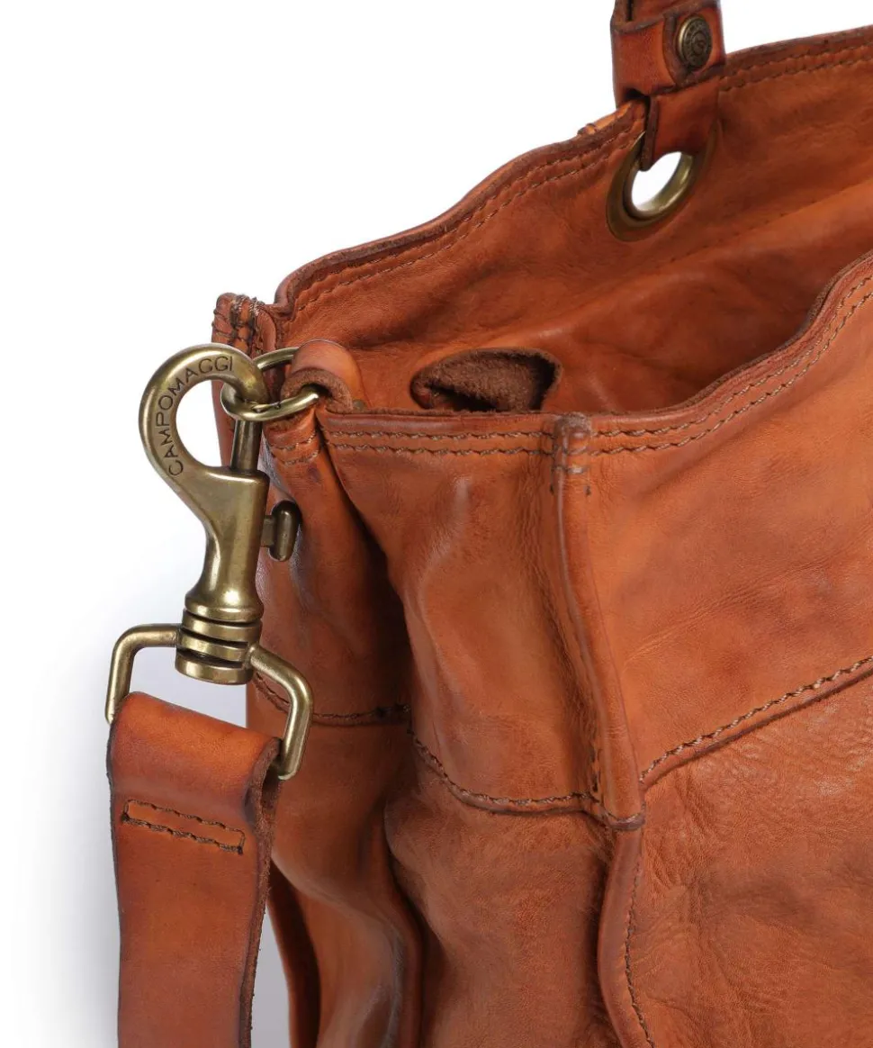 Shopper fein genarbtes Rindsleder cognac