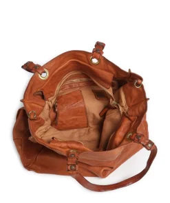 Shopper fein genarbtes Rindsleder cognac