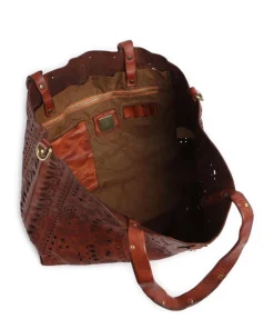 Shopper fein genarbtes Rindsleder cognac