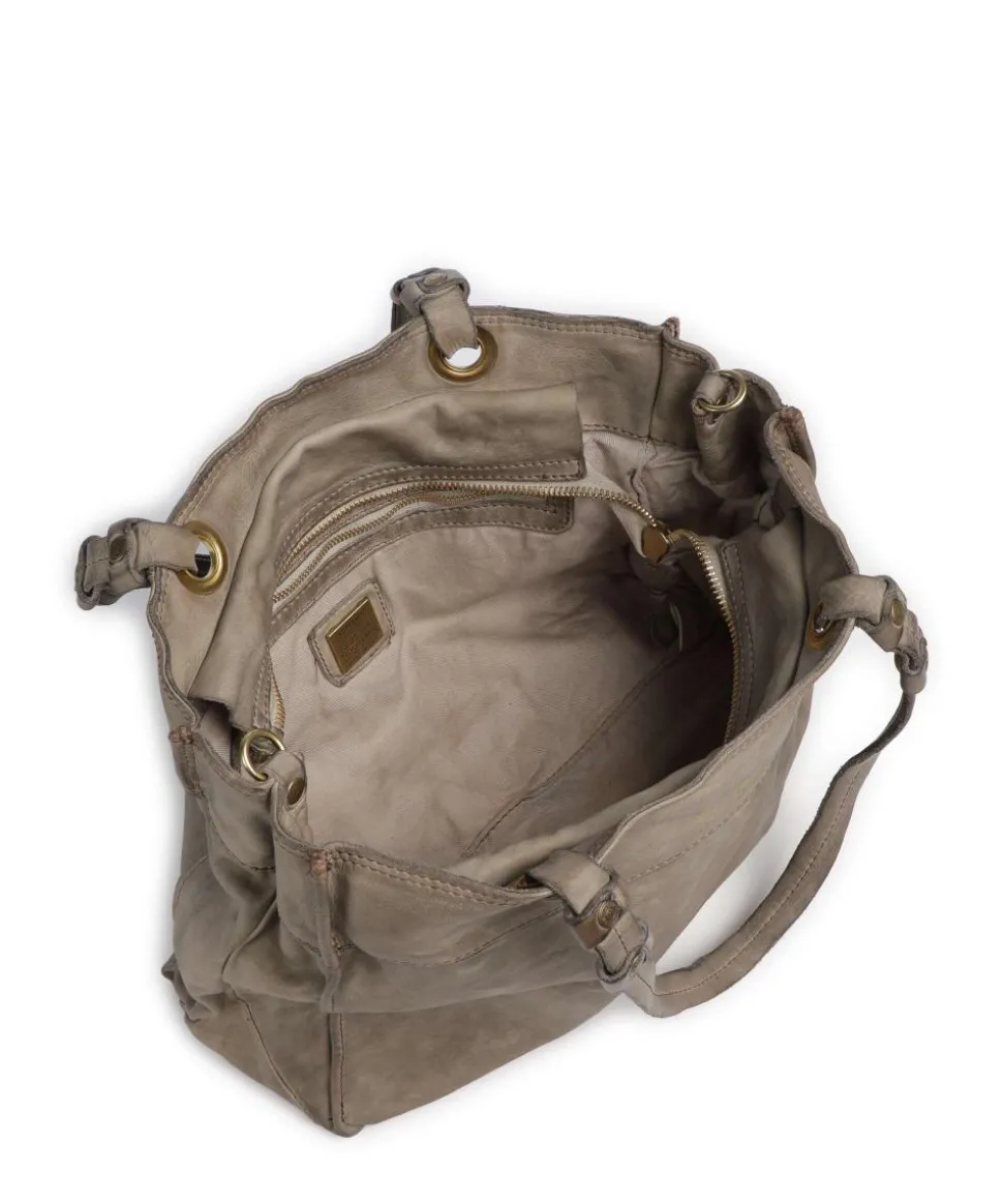 Shopper fein genarbtes Rindsleder hellgrau