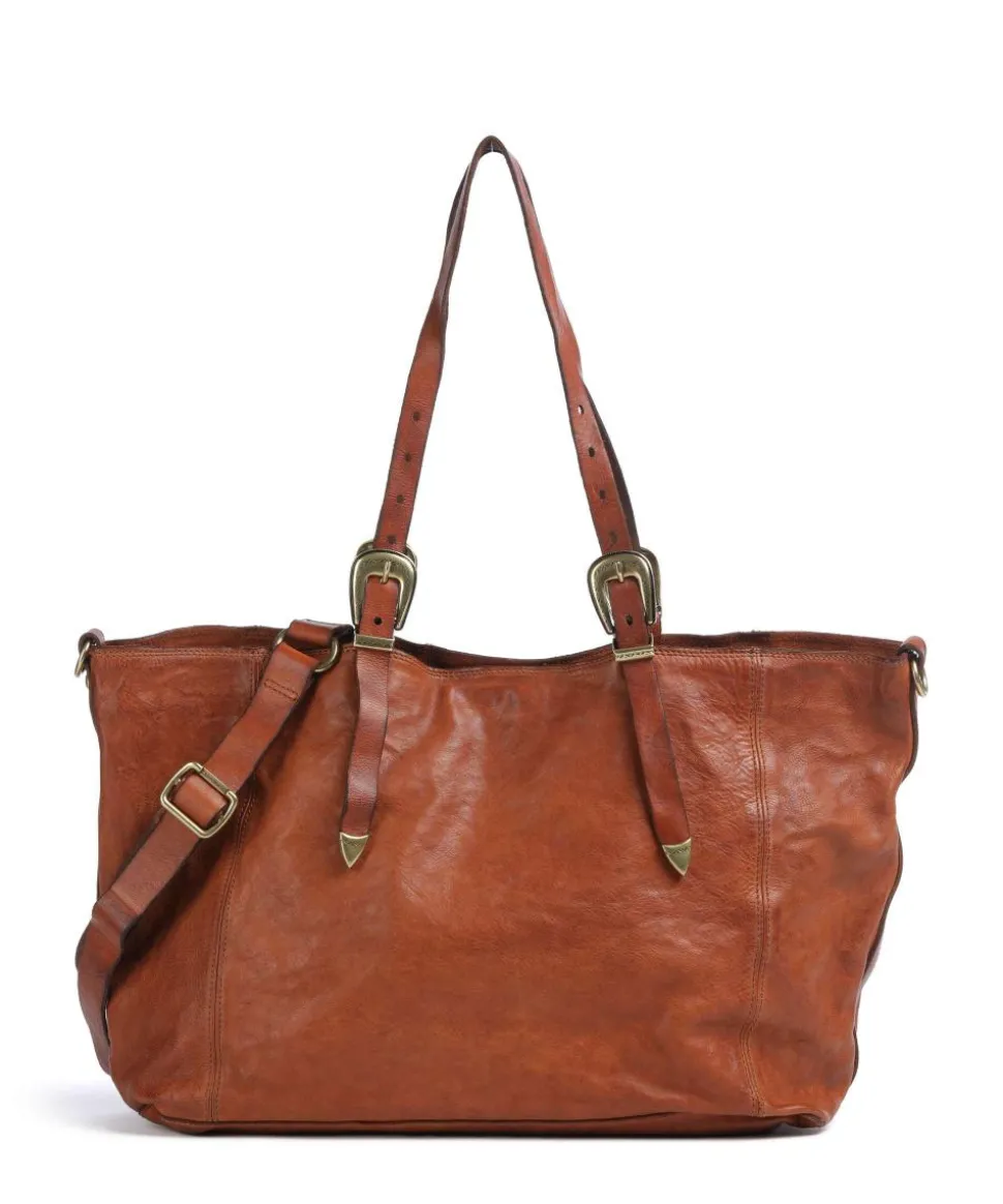 Shopper fein genarbtes Rindsleder cognac