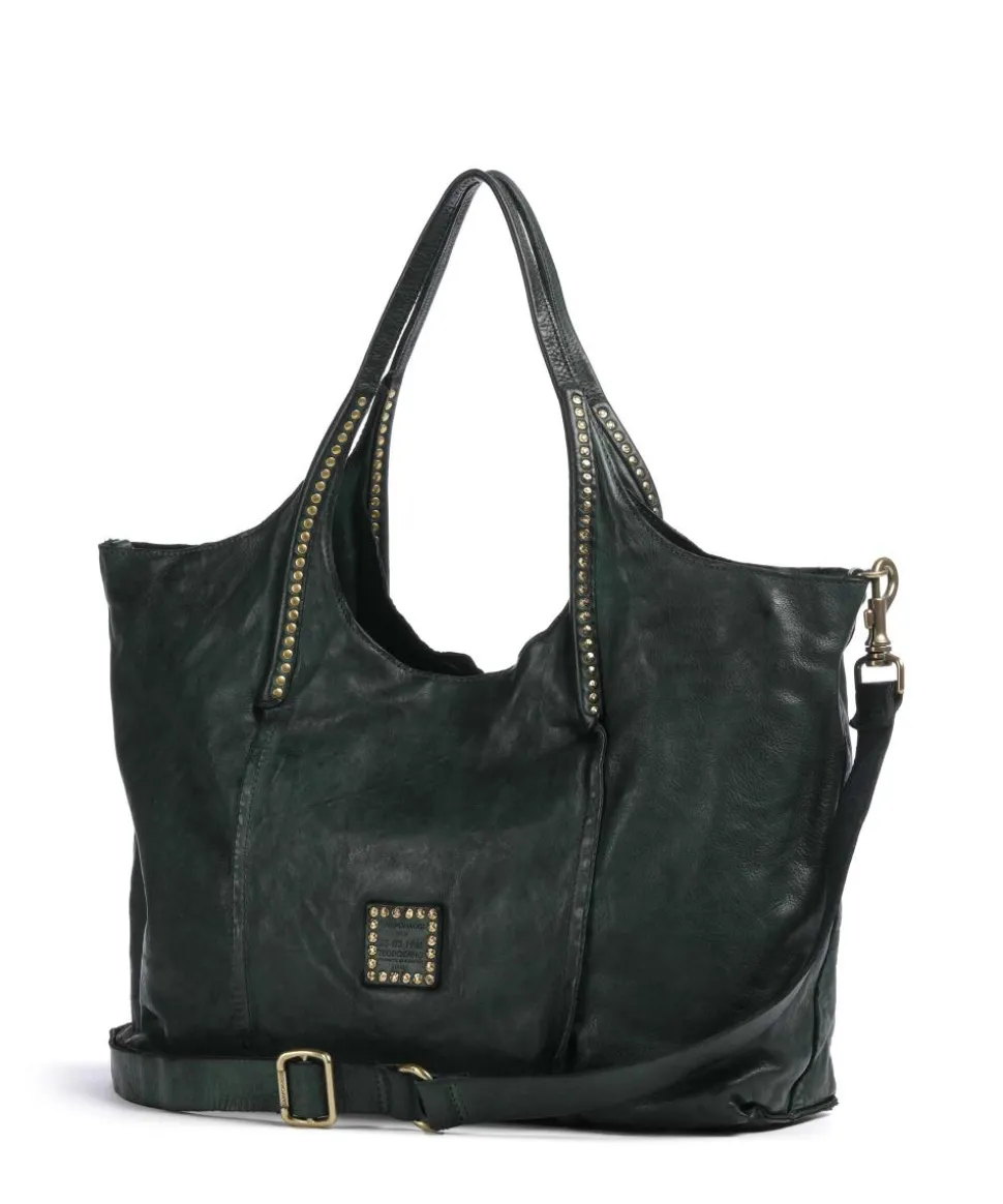 Shopper fein genarbtes Rindsleder dunkelgrün