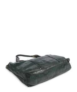 Shopper fein genarbtes Rindsleder dunkelgrün