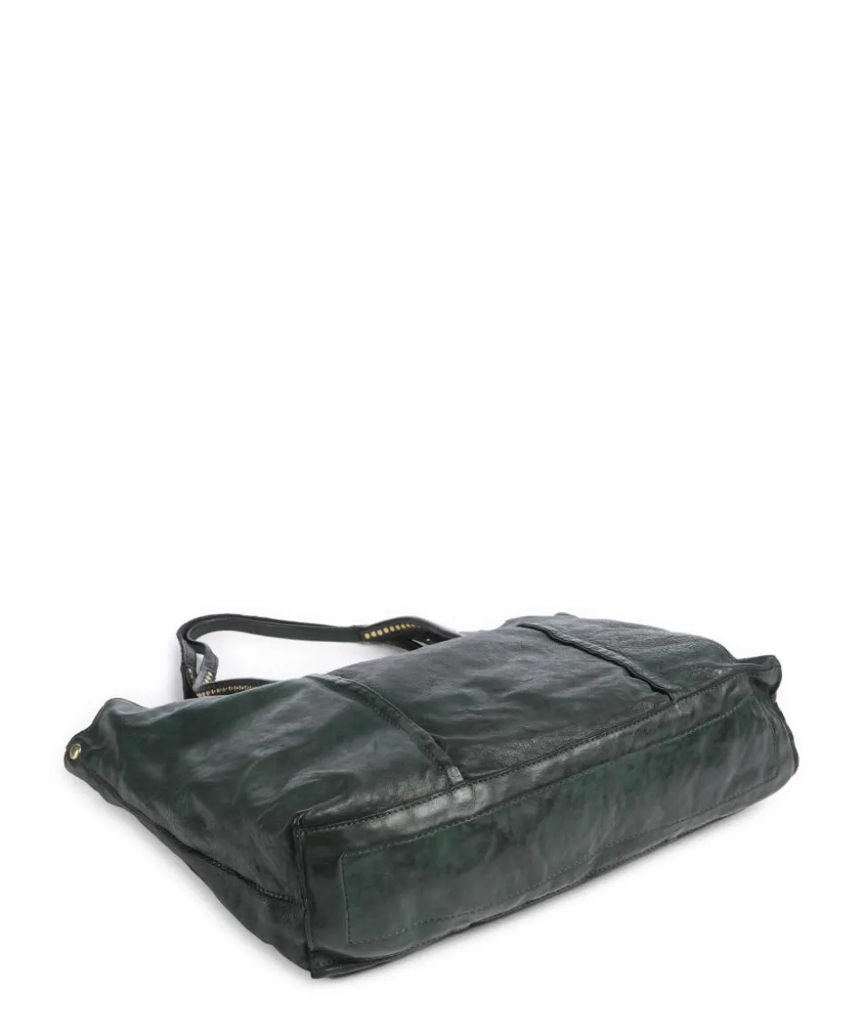 Shopper fein genarbtes Rindsleder dunkelgrün