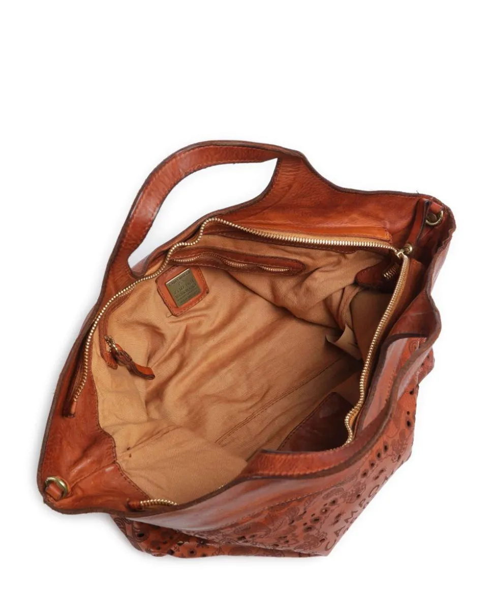 Shopper fein genarbtes Rindsleder cognac