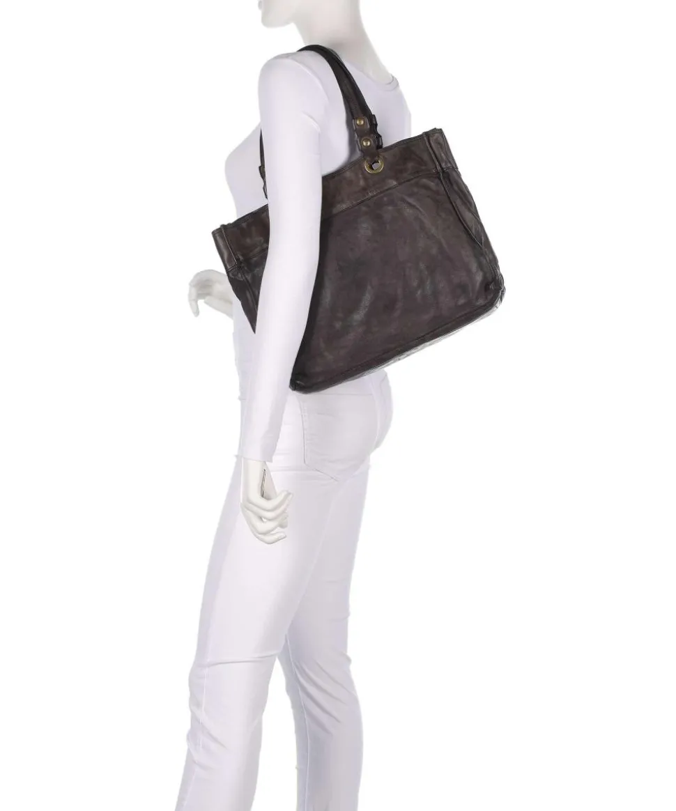 Shopper fein genarbtes Rindsleder dunkelgrau