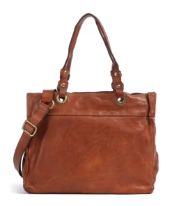 Shopper fein genarbtes Rindsleder cognac