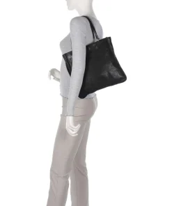 Shopper genarbtes Rindsleder schwarz