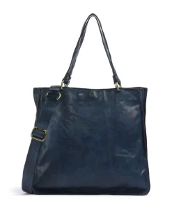 Shopper genarbtes Rindsleder dunkelblau