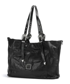 Shopper genarbtes Rindsleder schwarz