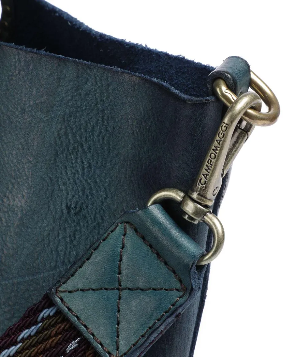 Shopper genarbtes Rindsleder petrol