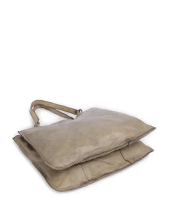 Shopper genarbtes Rindsleder beige