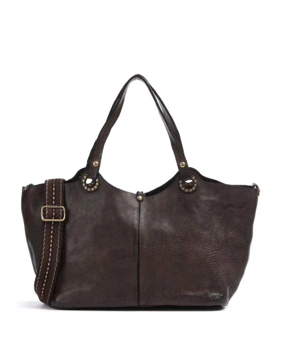 Shopper genarbtes Rindsleder dunkelbraun