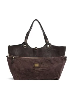 Shopper genarbtes Rindsleder dunkelbraun