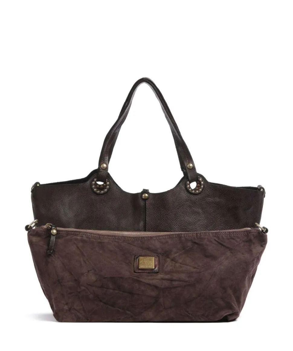 Shopper genarbtes Rindsleder dunkelbraun