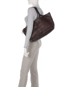 Shopper genarbtes Rindsleder dunkelbraun