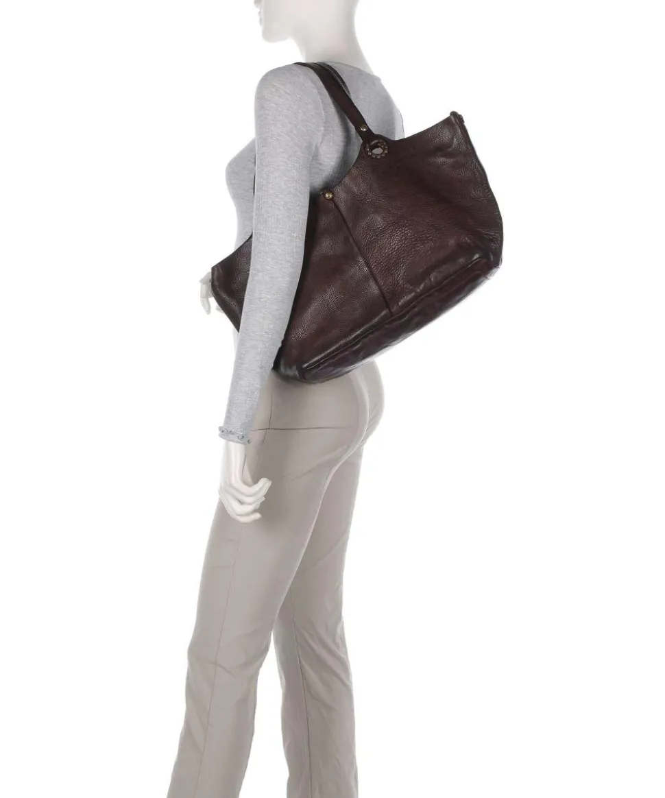 Shopper genarbtes Rindsleder dunkelbraun