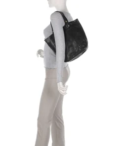 Shopper genarbtes Rindsleder schwarz